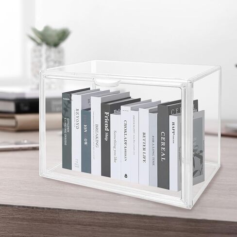 علبة عرض أكريليك صندوق عرض أكريليك مع 3 لوحات مقسمة للأحذية والكعك واللعبة والكتاب ونماذج السيارات والشخصيات القابلة للجمع in Kuwait