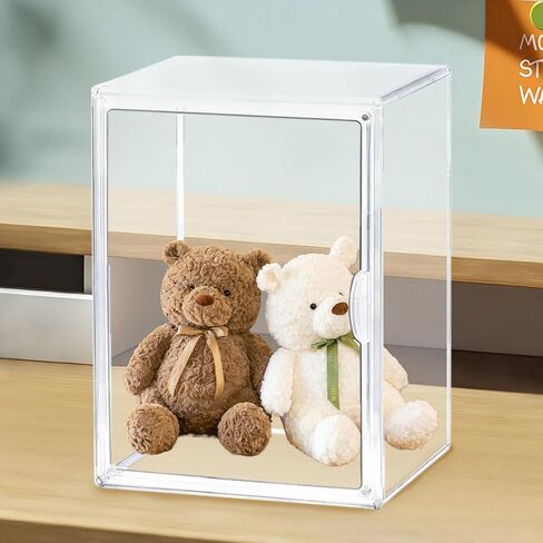 علبة عرض أكريليك صندوق عرض أكريليك مع 3 لوحات مقسمة للأحذية والكعك واللعبة والكتاب ونماذج السيارات والشخصيات القابلة للجمع in Kuwait