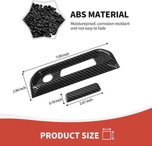 Armrest Box Switch Trim Cover Compatible with 2021-2023 Ford Bronco Carbon Fiber Interior Accessories in Saudi Arabia