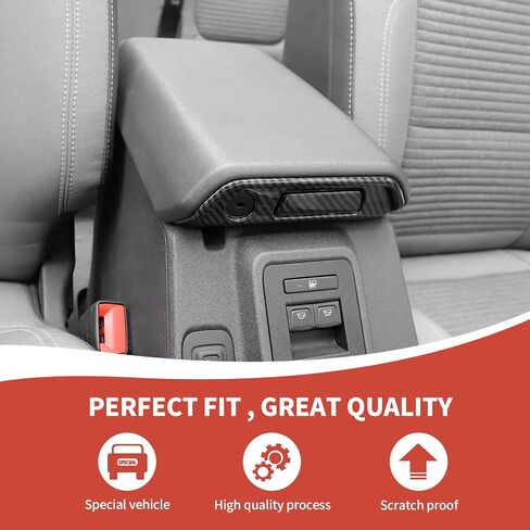 Armrest Box Switch Trim Cover Compatible with 2021-2023 Ford Bronco Carbon Fiber Interior Accessories in Saudi Arabia