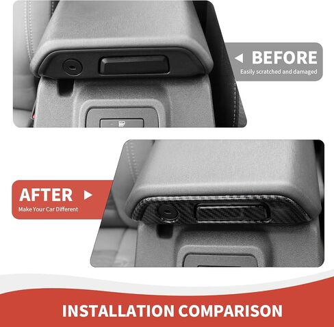 Armrest Box Switch Trim Cover Compatible with 2021-2023 Ford Bronco Carbon Fiber Interior Accessories in Saudi Arabia
