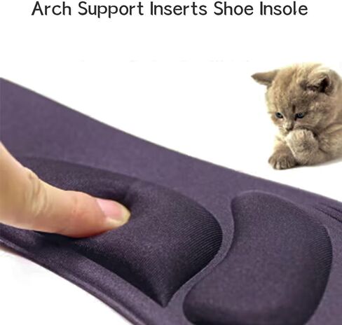Arch Support Inserts Shoe Insole - 10D Memory Foam Sponge Insole, Profoot Plantar Fasciitis Insoles for Men, Relieve Flat Feet, High Arch, Breathable Sweat-Absorbing Super Soft[M:7-11/W:8.5-12] 3pcs in Kuwait
