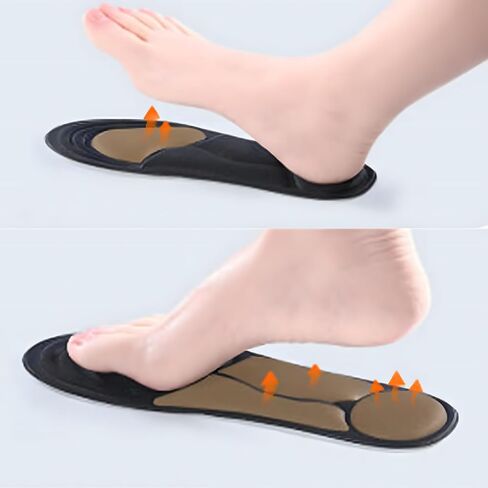 Arch Support Inserts Shoe Insole - 10D Memory Foam Sponge Insole, Profoot Plantar Fasciitis Insoles for Men, Relieve Flat Feet, High Arch, Breathable Sweat-Absorbing Super Soft[M:7-11/W:8.5-12] 3pcs in Kuwait