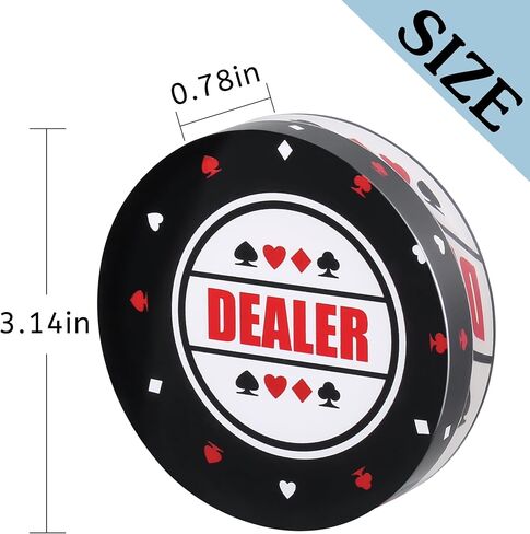 RUNNING HOT Acrylic Poker Dealer Button - Professional Casino-Grade Accessory for Home Games & Tournaments, Poker Gifts for Men in Saudi Arabia