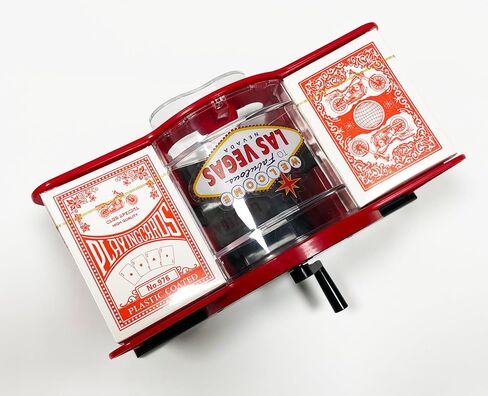 No Jammed Playing Cards Manual Hand Crank Card Shuffler,with 2 Decks of Playing Cards,for Blackjack, Uno, Poker, Omaha; Quiet, Casino Equipment Card Shuffling Machine for Playing Cards in Saudi Arabia