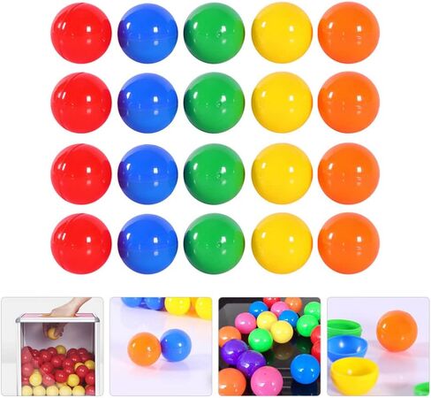 50pcs Mini Ball Plastic Raffle Drawing Balls Table Tennis Balls Sphere Game Balls for Entertainment Game Advertising 3cm in Saudi Arabia