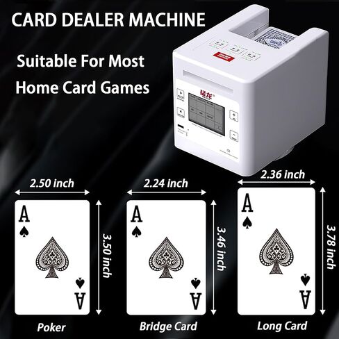 ماكينة خلط البطاقات والموزع، ماكينة خلط البطاقات وتوزيعها تدور 360 درجة لـ UNO، Texas Hold'em، ألعاب بطاقات Blackjack Home Card Games UNO، ماكينة خلط البطاقات تدعم ما يصل إلى 12 لاعبًا in Kuwait