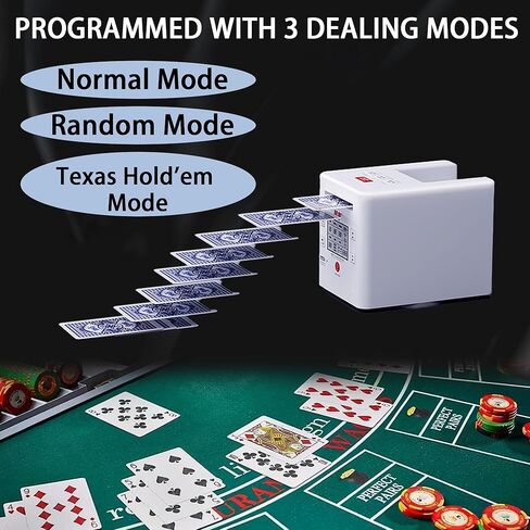 ماكينة خلط البطاقات والموزع، ماكينة خلط البطاقات وتوزيعها تدور 360 درجة لـ UNO، Texas Hold'em، ألعاب بطاقات Blackjack Home Card Games UNO، ماكينة خلط البطاقات تدعم ما يصل إلى 12 لاعبًا in Kuwait