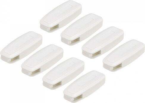 وزن الحبل العمياء من uxcell، 8 قطع ستارة نافذة مصراع 80 مم مقبض سلسلة مطرز ملحقات مظلة دوارة عمودية رومانية، أبيض in Kuwait