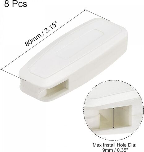 وزن الحبل العمياء من uxcell، 8 قطع ستارة نافذة مصراع 80 مم مقبض سلسلة مطرز ملحقات مظلة دوارة عمودية رومانية، أبيض in Kuwait