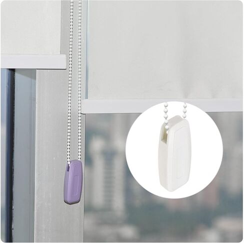 وزن الحبل العمياء من uxcell، 8 قطع ستارة نافذة مصراع 80 مم مقبض سلسلة مطرز ملحقات مظلة دوارة عمودية رومانية، أبيض in Kuwait