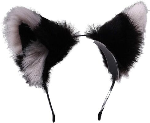 Girl Women Cat Ears Headband Cosplay Hairband Fluffy Cute Party Headwear in Saudi Arabia