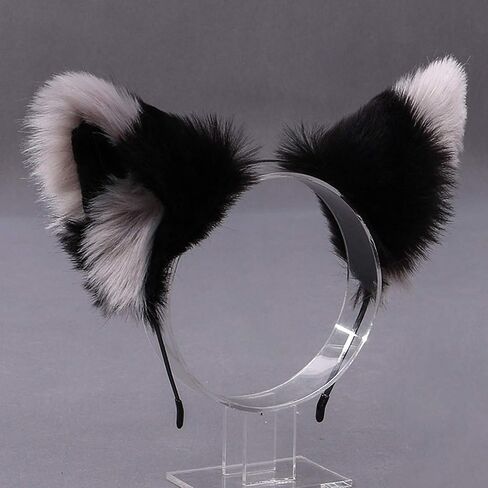 Girl Women Cat Ears Headband Cosplay Hairband Fluffy Cute Party Headwear in Saudi Arabia