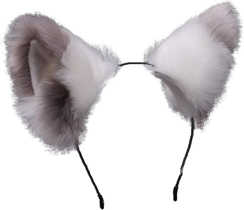 Girl Women Cat Ears Headband Cosplay Hairband Fluffy Cute Party Headwear in Saudi Arabia