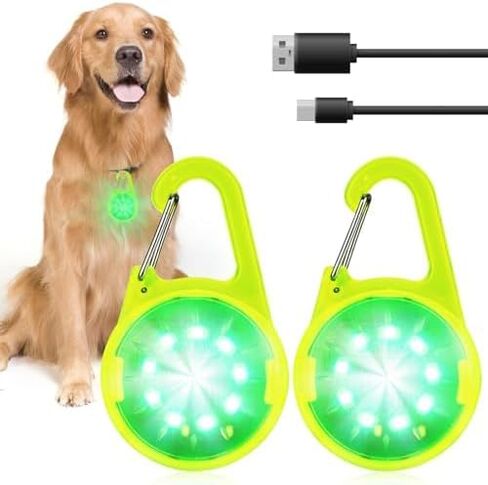 Dog Collar Light-Dog Lights for Night Walking, Clip on Dog Light 6 Modes, Rechargeable Dog Collar Light, Waterproof Dog Flashlight for Dog, Cat, Pet, Backpack, Clothing, Climbing, Bike in Saudi Arabia