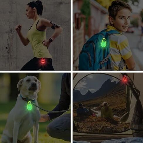Dog Collar Light-Dog Lights for Night Walking, Clip on Dog Light 6 Modes, Rechargeable Dog Collar Light, Waterproof Dog Flashlight for Dog, Cat, Pet, Backpack, Clothing, Climbing, Bike in Saudi Arabia