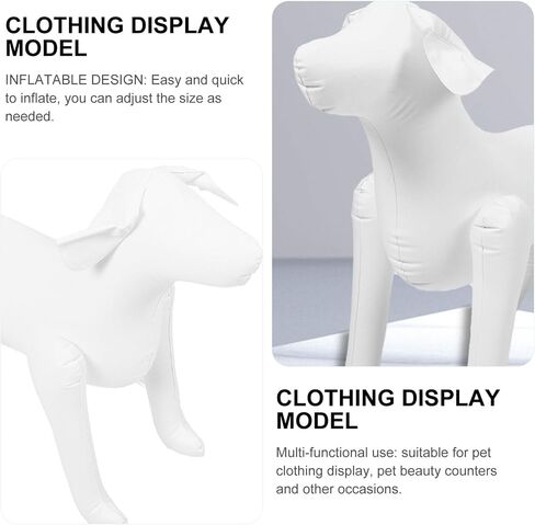 iplusmile Plastic Dog Mannequin Model Pet Clothing Display Mannequin Dog Mannequin Display Stand Sewing Dog Standing Model for Clothes Display White in Saudi Arabia