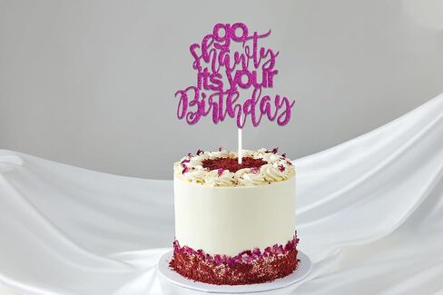 Go Shawty Its Your Birthday Cake Topper, Its My Birthday Cake Topper, Girls Birthday Cake Decorations, Hip Hop Themed Birthday Party Decor Supplies Rose Red in Saudi Arabia