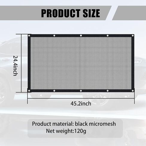 1 PC Car Seat Pet Barrier Net, 45.2" x 24.4" Breathable Mesh Visible Safety Divider, Full Coverage Adjustable Double Layer Back Seat Dog Travel Divider, Universal Portable Accessory (Black) in Saudi Arabia