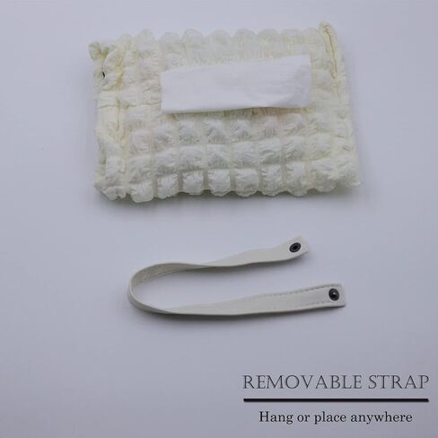 2 Pack Car Tissue Holder, Standard Size Tissue Box Holder for Car Back Seat, Hanging Tissue Bag for Travel Napkin Holder Camping Toilet Paper Holder- White in Saudi Arabia