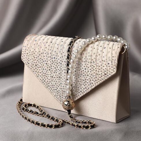 Imitation Pearl Purse Chain Strap, 47 in Adjustable Leather Strap Crossbody Bag Chains Handbag Chain for Shoulder Bag in Saudi Arabia