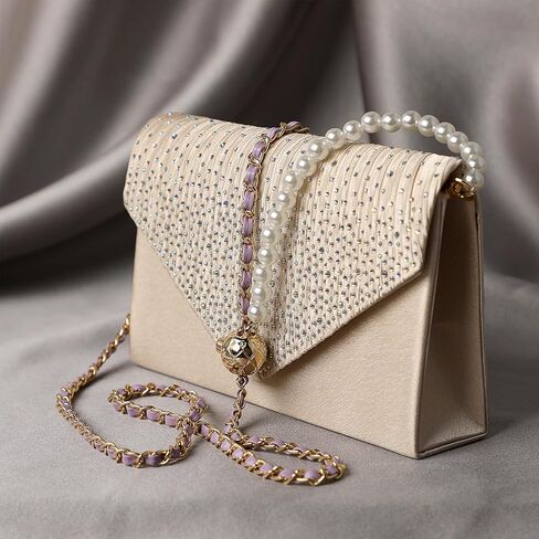 Imitation Pearl Purse Chain Strap, 47 in Adjustable Leather Strap Crossbody Bag Chains Handbag Chain for Shoulder Bag in Saudi Arabia