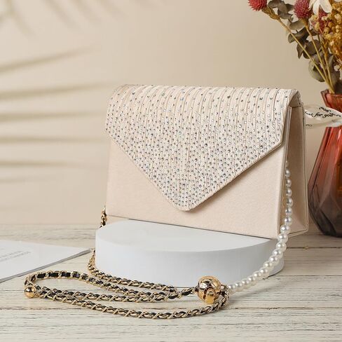 Imitation Pearl Purse Chain Strap, 47 in Adjustable Leather Strap Crossbody Bag Chains Handbag Chain for Shoulder Bag in Saudi Arabia