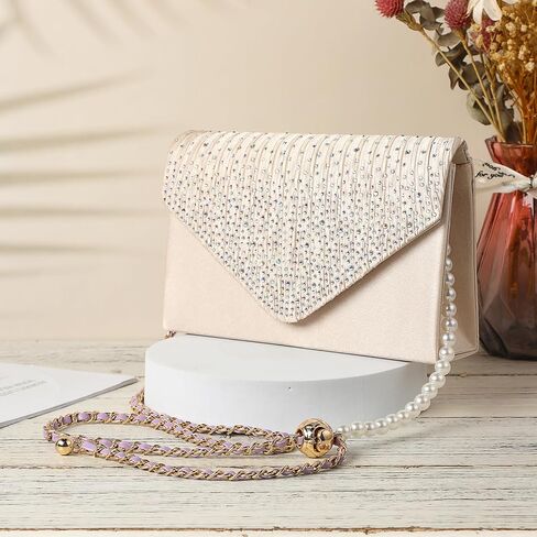 Imitation Pearl Purse Chain Strap, 47 in Adjustable Leather Strap Crossbody Bag Chains Handbag Chain for Shoulder Bag in Saudi Arabia