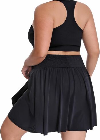 Seawhisper Womens 2 in 1 Plus Size Shorts Casual Active Skort Skirts for Women 12-26 Plus in Saudi Arabia