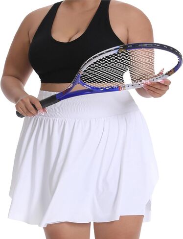 Seawhisper Womens 2 in 1 Plus Size Shorts Casual Active Skort Skirts for Women 12-26 Plus in Saudi Arabia
