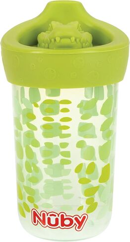 Nuby No Spill 3D Character Sippy Cup with Soft Touch Flo Silicone Top, 12 Ounce, Shark in Saudi Arabia