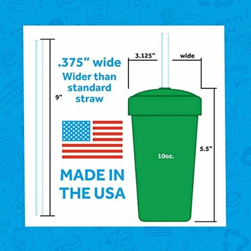 Re-Play Set of 5 Straw Cups with Silicone Straws - Made in USA from Recycled Plastic - Stackable and Easy to Clean - Dishwasher Safe - BPA Free - Raspberry Punch in Saudi Arabia