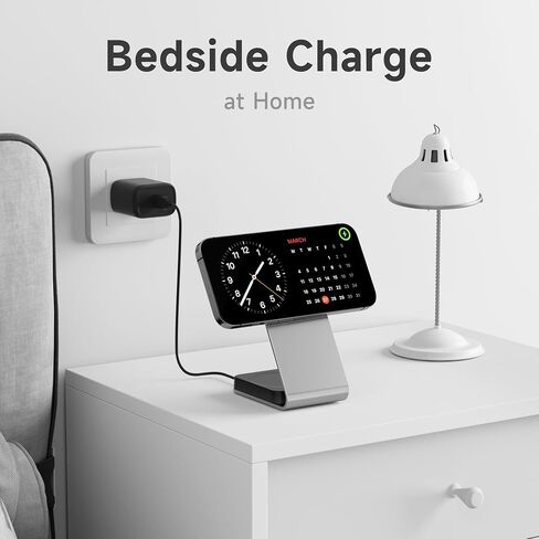 3 in 1 Charging Station 15W Aluminium Charging Station for Multiple Devices Magnetic Wireless Charging Station Magsafe Compatible with iPhone 15 14 13 12 Series Airpods/Watch in Saudi Arabia