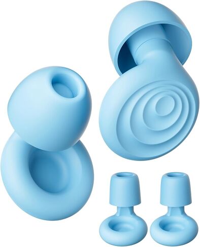 Ear Plugs for Sleeping Noise Cancelling, Reusable Soft Noise Reduction Earplugs for Sleep, Focus, Travel, Work, Motorcycle, Concert with 6 Silicone Ear Tips and 6 Foam Ear Tips - 25-35dB Black in Saudi Arabia