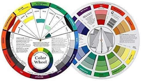 2 Set Color Mixing Guides, Plus Creative Color Wheel with Color Sectors Showing Relationships Between Colors(2 Sizes) in Kuwait