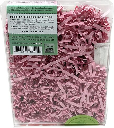 Bubba Rose Biscuit Company: Decorated Feel Better Soon Dog Treats - Crunchy Biscuit - Natural Get Well Gourmet Dog Cookies - Pack of 4 Cookies - Made in The USA in Saudi Arabia
