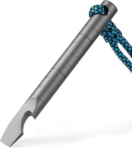 سلسلة مفاتيح TISUR متعددة المهام، أداة قضيب رفع EDC من التيتانيوم مع فتاحة زجاجات/صندوق، مفك براغي مسطح الرأس، مسطرة، هدية عيد الأب للأب (رمادي) in Kuwait