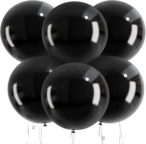 FUTUREPLUSX 15PCS Matte Black Latex Balloons, 18inch Party Balloons for Birthday Wedding Engagement Graduation Anniversary Party Decor in Saudi Arabia