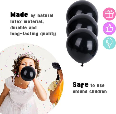 FUTUREPLUSX 15PCS Matte Black Latex Balloons, 18inch Party Balloons for Birthday Wedding Engagement Graduation Anniversary Party Decor in Saudi Arabia