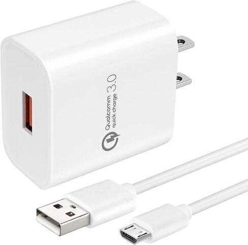 شاحن حائط سريع TPLTECH للشحن السريع 3.0 لجهاز TracFone LG Rebel 4 LTE L212VL/L211BL/237C/530G/Power L22C/Ultimate، LG G3 G4 V10 K10، Phoenix 2 K350N 3 4/K4، LG Rebel 2 X210/Rebel 3 L158VL Micro USB حبل in Kuwait