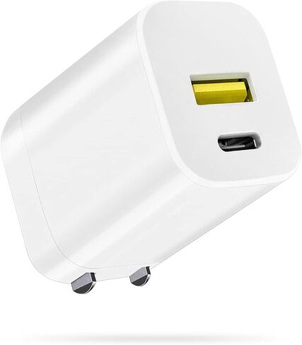 USB C Wall Charger Block,20W Dual Port Cube,Fast Charging Plug Compatible with Apple Watch Series 9 8 7 SE iPhone iPhone 15/15 Pro/15 Pro Max/15 Plus/14/13/12/11 in Saudi Arabia