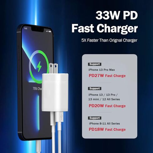 USB C Wall Charger Block,20W Dual Port Cube,Fast Charging Plug Compatible with Apple Watch Series 9 8 7 SE iPhone iPhone 15/15 Pro/15 Pro Max/15 Plus/14/13/12/11 in Saudi Arabia