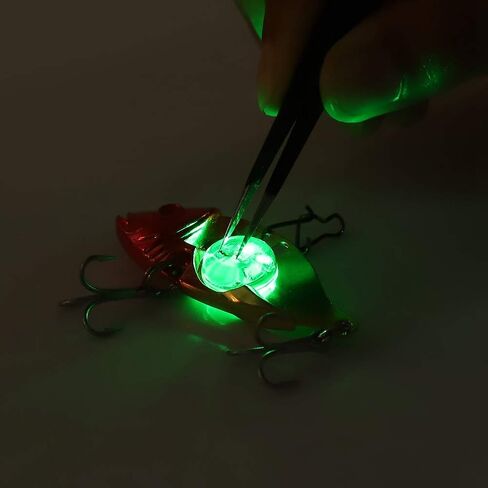 LED Flashing Crankbait, Crankbaits for Bass Fishing, Fishing Lures Underwater Bait Electronic Lures with Treble Hook Fishing Tackle Accessories Slowing Sinking Baits in Saudi Arabia