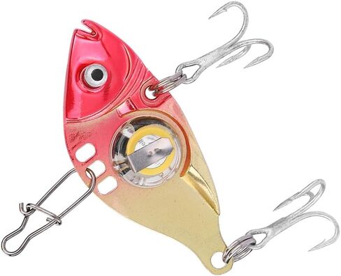 LED Flashing Crankbait, Crankbaits for Bass Fishing, Fishing Lures Underwater Bait Electronic Lures with Treble Hook Fishing Tackle Accessories Slowing Sinking Baits in Saudi Arabia