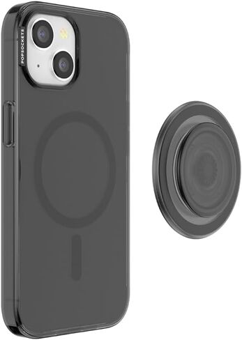 PopSockets iPhone 15 Pro Max Case with Round Phone Grip Compatible with MagSafe, Phone Case for iPhone 15 Pro Max, Wireless Charging Compatible - Aura in Saudi Arabia