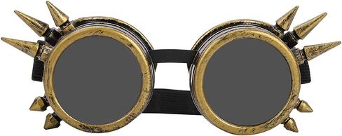VGEBY Spiked Steampunk Goggles,Vintage Spiked Steampunk Goggles Cosplay Glasses Double Layer Windproof Arm Supports Arm, Hand & Finger Supports (Bronze) in Saudi Arabia