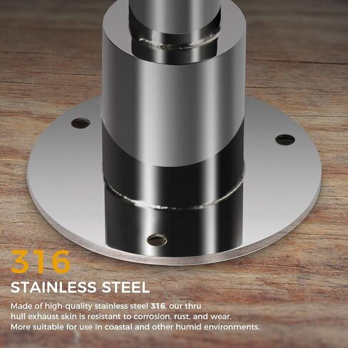 Stainless Steel 316 Thru Hull Exhaust Skin, 24mm Tube Pipe Socket Hardware for Diesel heaters Exhaust Pipe in Saudi Arabia