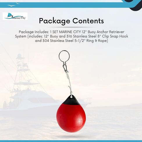 MARINE CITY Buoy Balls Inflatable Heavy Duty Marine Grade PVC Marker Buoys 12 Inches Diameter Spherical Boat Mooring Buoys Anchoring Rafting Marking Fishing (1 Set) in Saudi Arabia