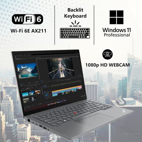 Oemgenuine Lenovo Thinkpad T14 Gen 4 Touchscreen 14" Display, Intel 10 Core i7-1355U, 32GB DDR5, 512GB NVMe, WiFi 6, BT, Backlit KB, FP, HD Webcam, Win 11 Pro, 3 YR, Business Laptop in Saudi Arabia