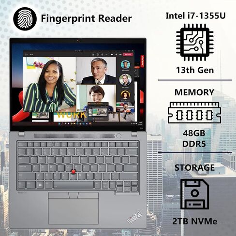 Oemgenuine Lenovo Thinkpad T14 Gen 4 Touchscreen 14" Display, Intel 10 Core i7-1355U, 32GB DDR5, 512GB NVMe, WiFi 6, BT, Backlit KB, FP, HD Webcam, Win 11 Pro, 3 YR, Business Laptop in Saudi Arabia
